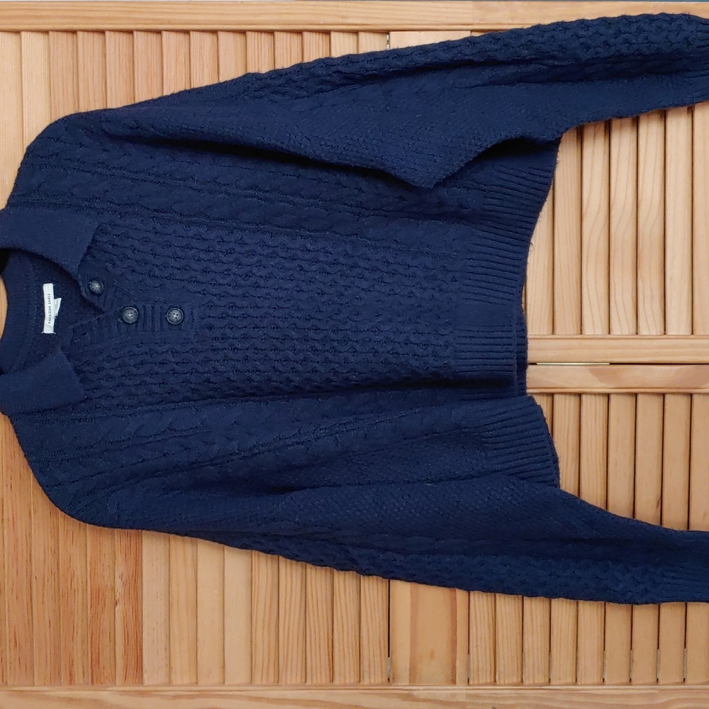 American Eagle cable knit polo sweater